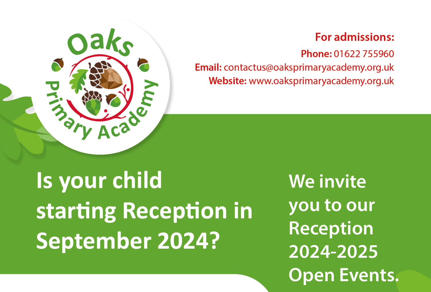 Is your child starting Reception in September 2024?