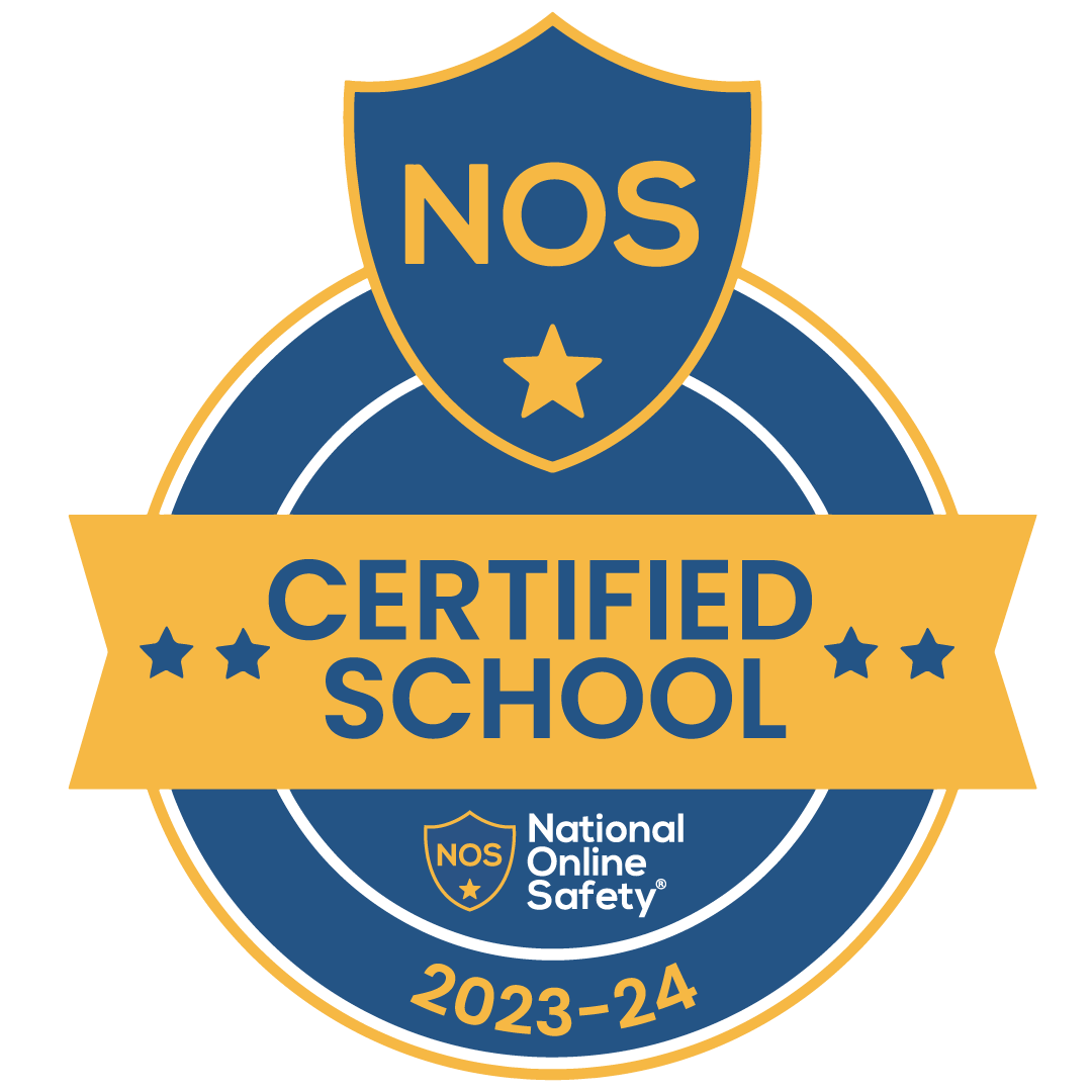 National Online Safety Certified School 2023-24 badge.